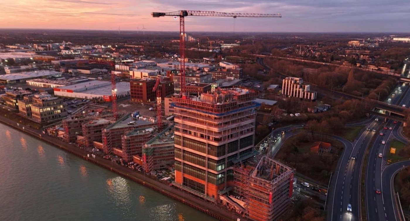 Leerrohrverlegung im Beton beim Ideenwerft Hochhaus